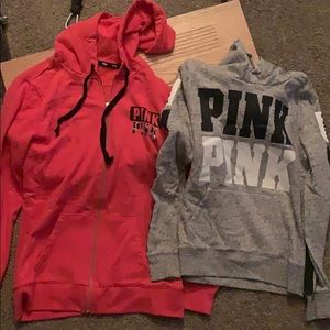 Two PINK hoodies like new